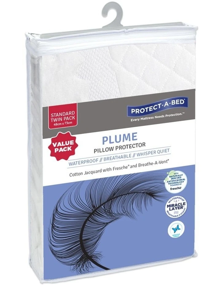 Best deal 🧨 Protect-A-Bed Plume Cotton Waterproof Pillow Protectors Twin Pack ⭐ 1 Best deal 🧨 Protect-A-Bed Plume Cotton Waterproof Pillow Protectors Twin Pack ⭐