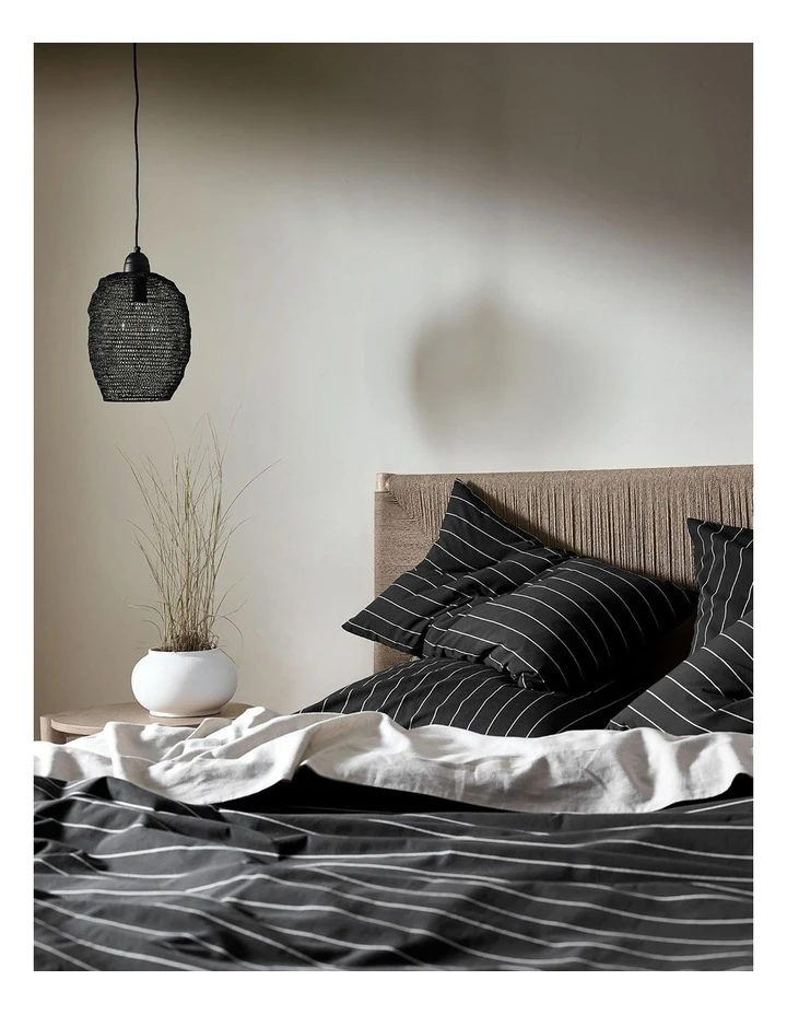 Best deal ๐ฅ Aura Home French Stripe Bedlinen Collection in Black โ 2 Best deal ๐ฅ Aura Home French Stripe Bedlinen Collection in Black โ - Image 2
