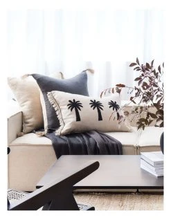 Promo ⌛ Madras Link Bermuda Palm Linen Cushion 40x60cm 👍 -Cozy Bed Store 883786600 3 720x928