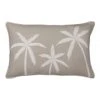 Cheapest ⭐ Madras Link Kerala Linen Embroidered Palm Cushion 40x60cm 🎁