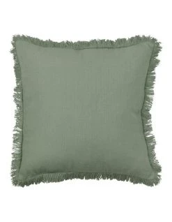 Hot Sale โจ Madras Link Fringe Cushion 55cm Sage ๐