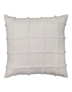 Promo ✨ Madras Link Ascot White Embroidered Cushion 50cm ✨