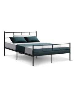 New ❤️ Artiss Sol Metal Bed Frame Double Size Black ✔️