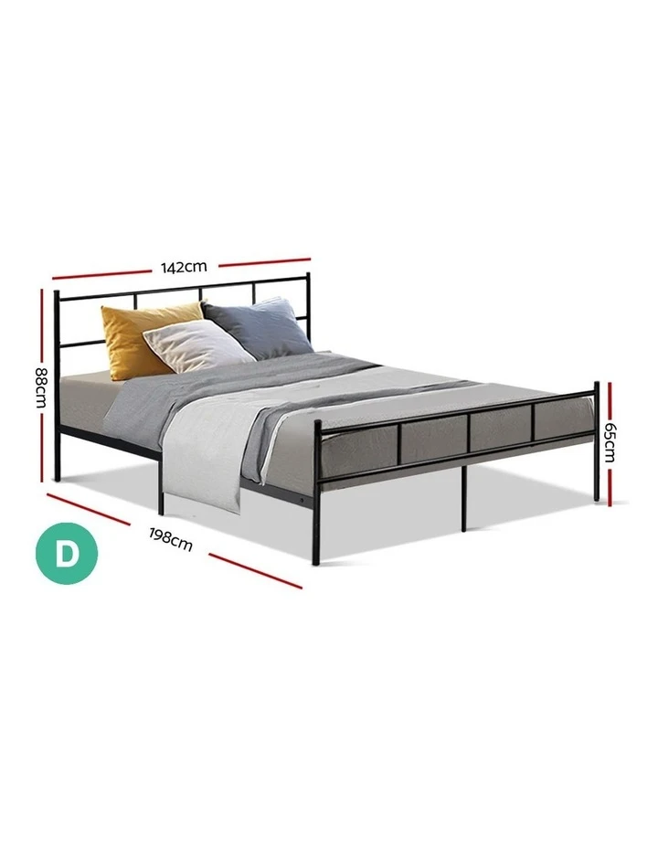 New ❤️ Artiss Sol Metal Bed Frame Double Size Black ✔️ 2 New ❤️ Artiss Sol Metal Bed Frame Double Size Black ✔️ - Image 2