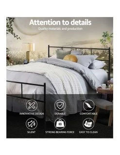 New ❤️ Artiss Sol Metal Bed Frame Double Size Black ✔️ 11 New ❤️ Artiss Sol Metal Bed Frame Double Size Black ✔️ -Cozy Bed Store 888188860 5 720x928