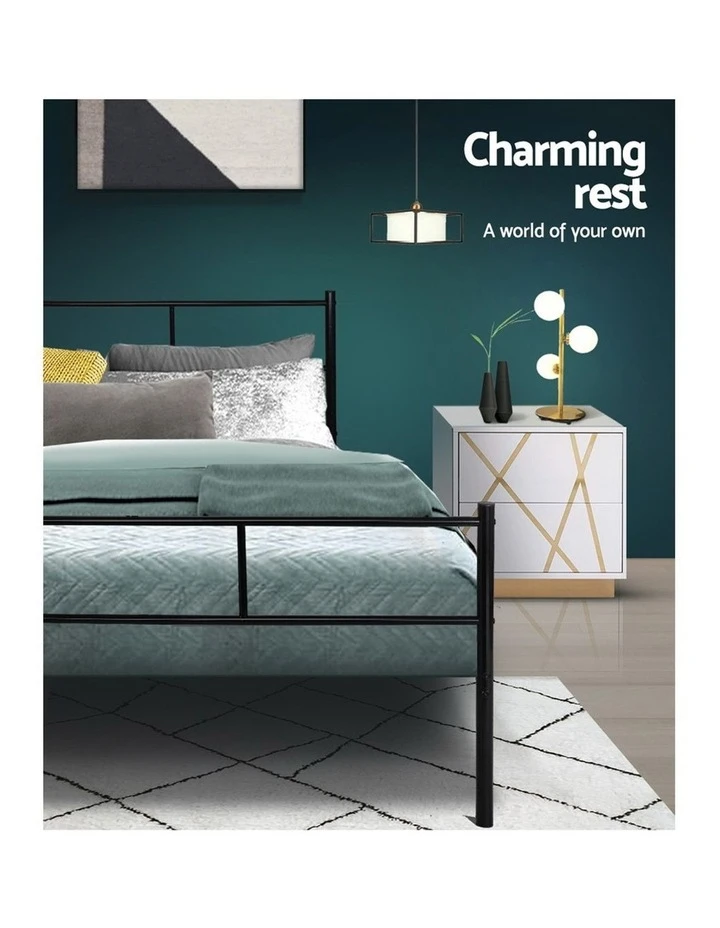 New ❤️ Artiss Sol Metal Bed Frame Double Size Black ✔️ 7 New ❤️ Artiss Sol Metal Bed Frame Double Size Black ✔️ - Image 7