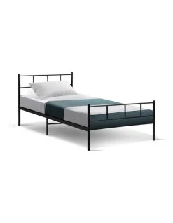 Outlet 🔥 Artiss Sol Metal Bed Frame Single Size Black 🔥