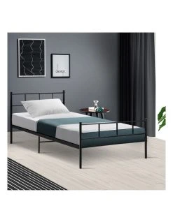 Outlet 🔥 Artiss Sol Metal Bed Frame Single Size Black 🔥 -Cozy Bed Store 888188950 3 720x928