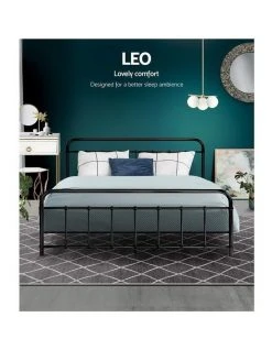 Top 10 ❤️ Artiss Leo Metal Bed Frame Queen Size Black 🔥 -Cozy Bed Store 888189130 4 720x928