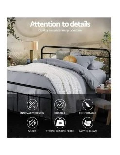 Top 10 ❤️ Artiss Leo Metal Bed Frame Queen Size Black 🔥 -Cozy Bed Store 888189130 5 720x928