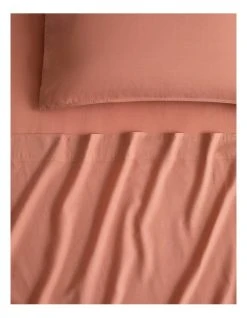 Wholesale ⌛ Sheridan Supersoft Lyocell Linen Sheet Set In Peach Nectar 👍