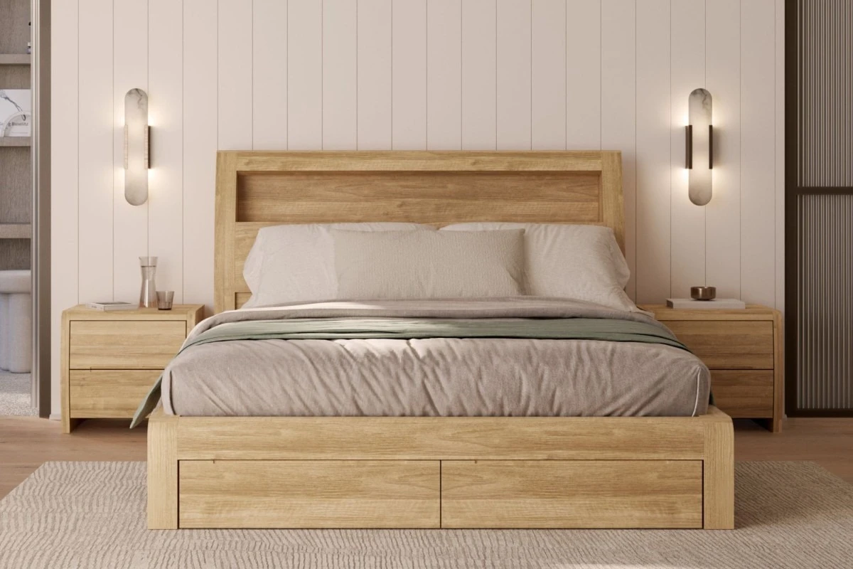 Cozy Bed Store -Cozy Bed Store Bedshed Wellard Natural Queen Be